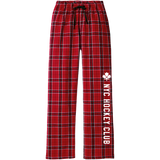 NYC Hockey Club Women's Flannel Plaid Pant